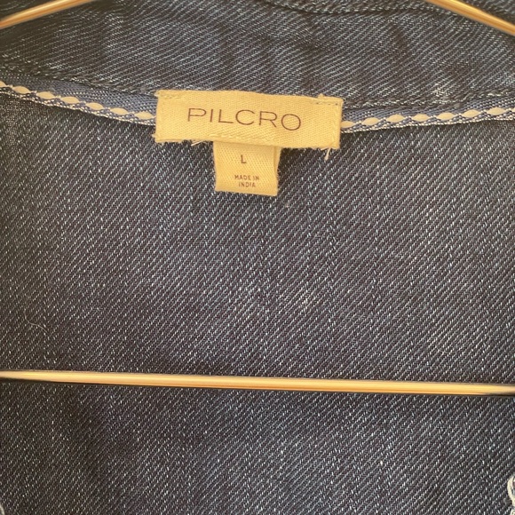 Anthropologie Blue Denim Top - Picture 6 of 7